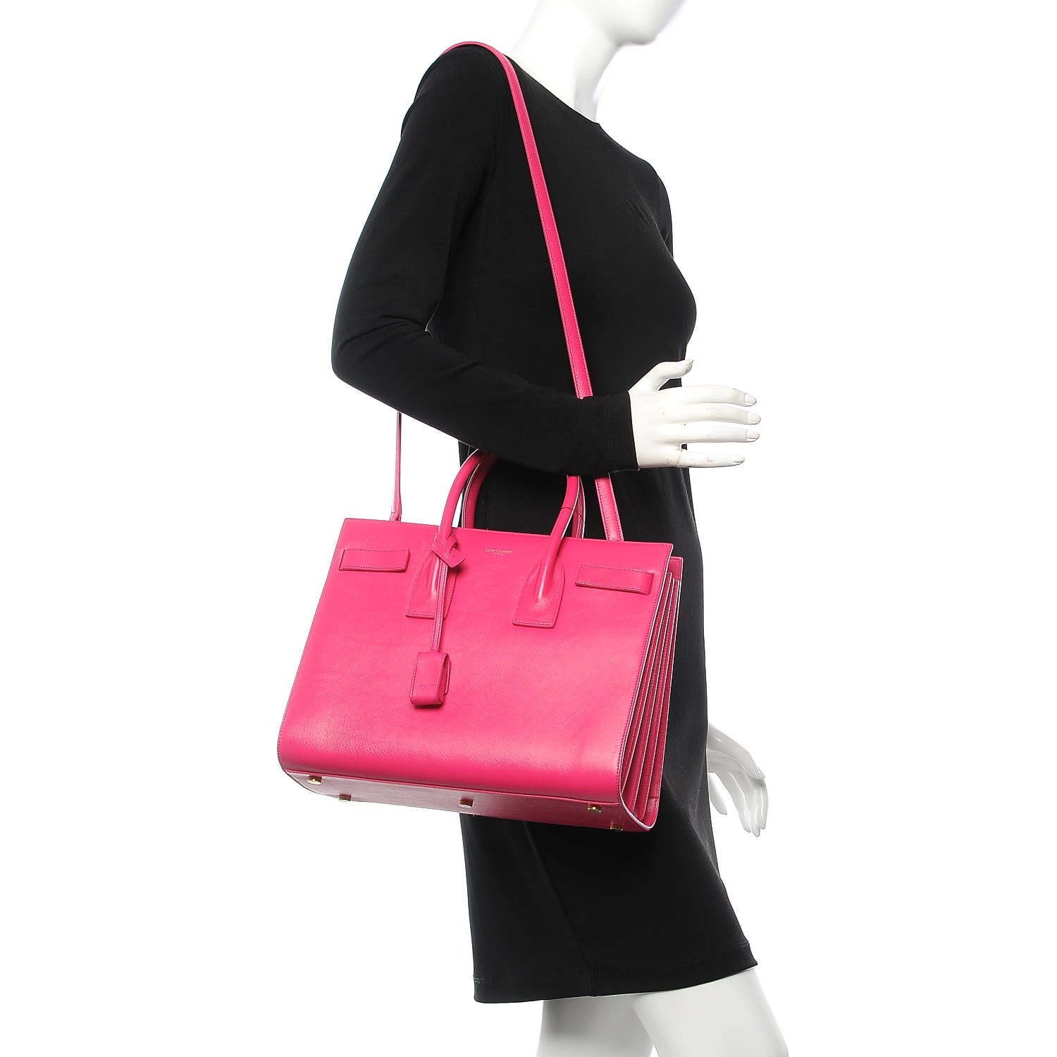Saint Laurent Calfskin Small Sac De Jour Bubblegum 2 of 8