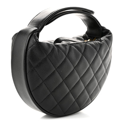 Chanel Caviar Quilted Polly Pocket Pouch Hobo Black 2 of 9