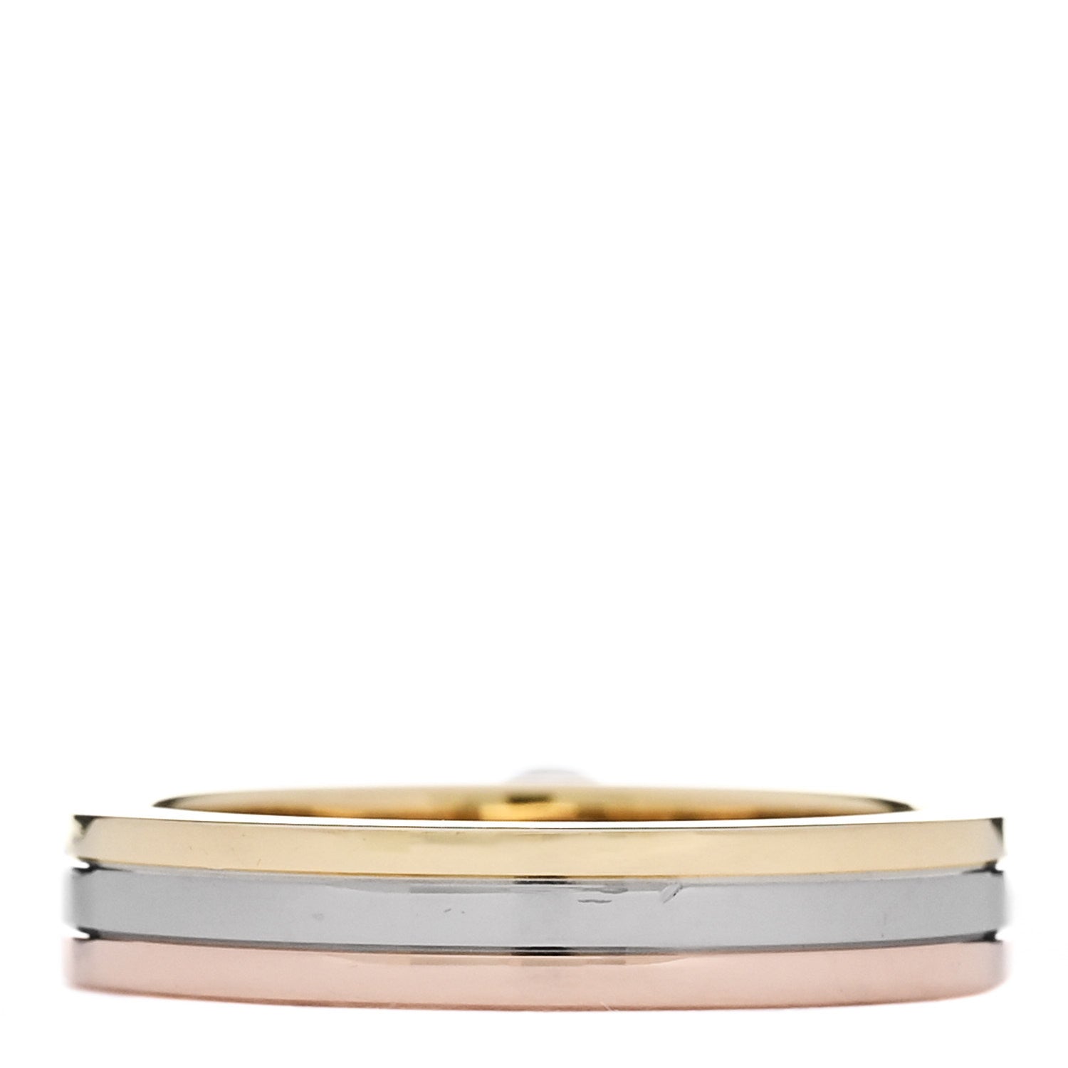 Cartier 18K Pink Yellow White Gold Diamond .25ct Solitaire Trinity Engagement Ring 50 5.25 3 of 7