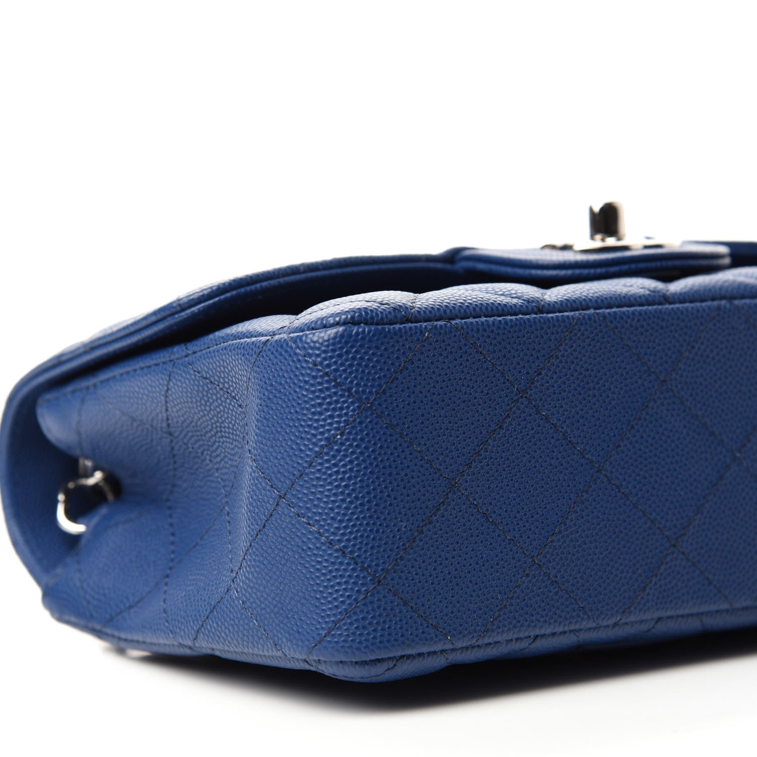 Chanel Caviar Quilted Mini Rectangular Flap Blue 6 of 12