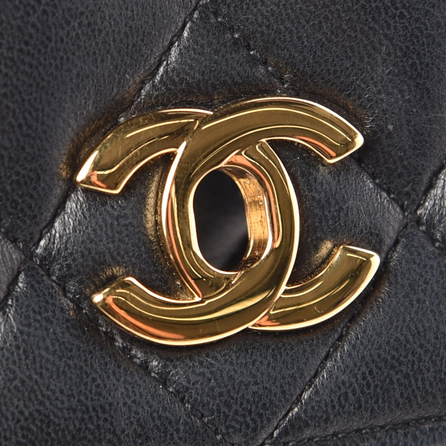Lambskin Quilted Mini Flap Black