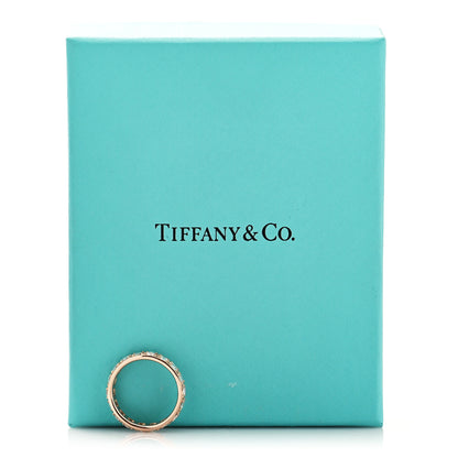 Tiffany 18K Rose Gold Diamond Metro Rose Cut Eternity Band Ring 49 4.75 5 of 5