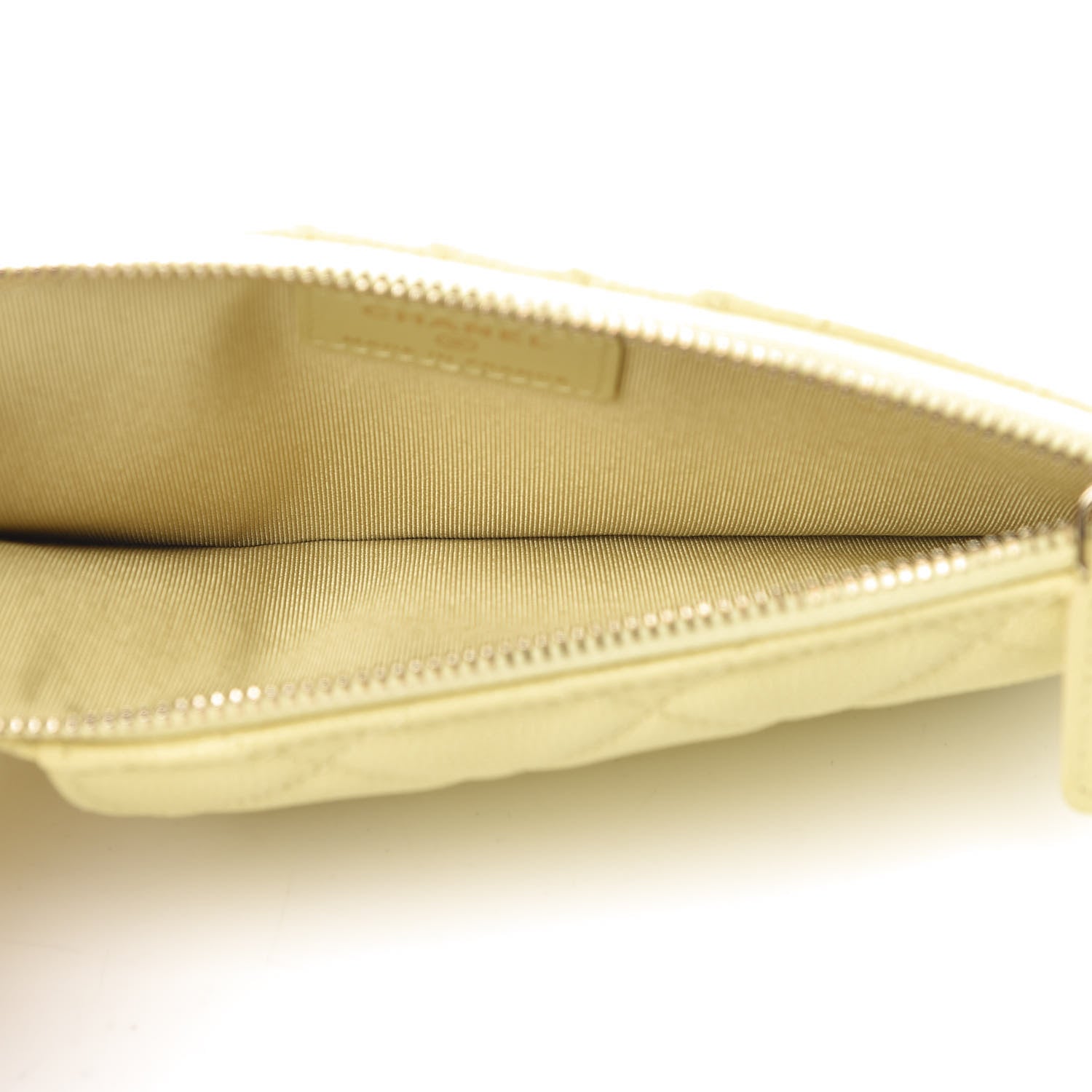 Chanel Iridescent Caviar Quilted Classic iPhone Pouch Yellow 5 of 8