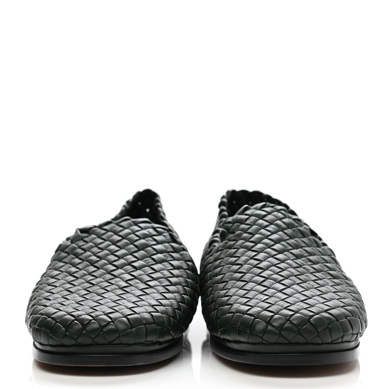 Bottega Veneta Nappa Intrecciato Mens Loafers 39.5 Dark Green 2 of 8