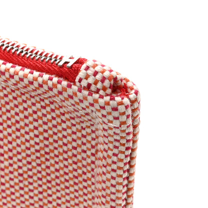 Hermes Toile Small Faubourg Corner Case Orange Framboise 7 of 8