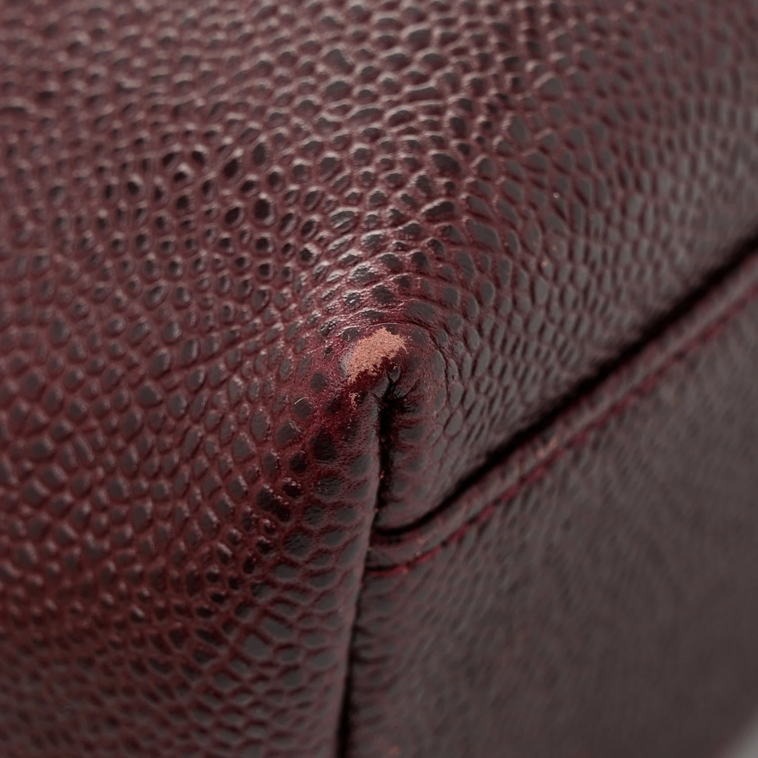 Chanel Caviar Shoulder Bag Burgundy 12 of 13