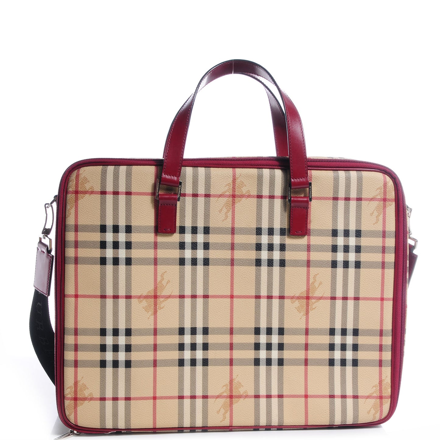 Haymarket Check Small Laptop Case Red