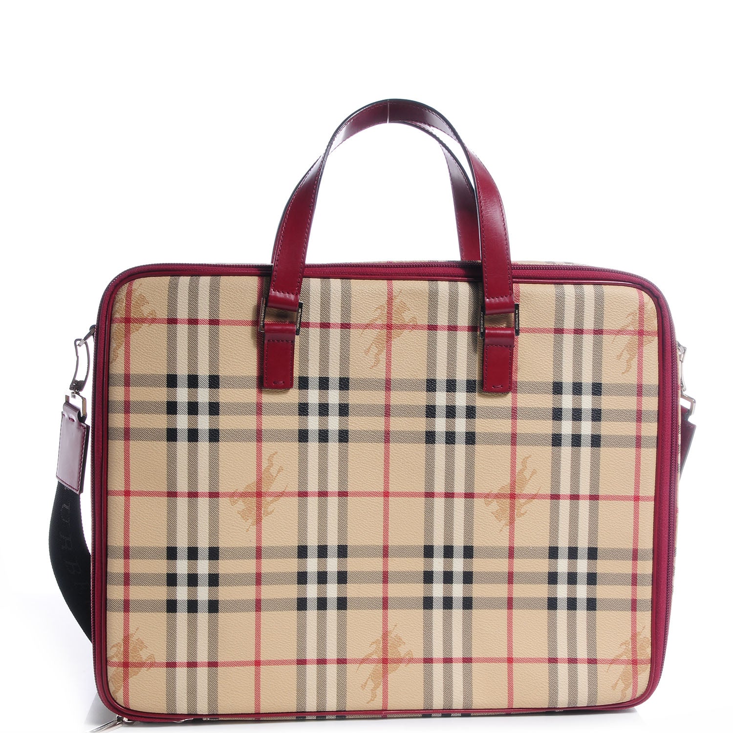 Burberry Haymarket Check Small Laptop Case Red 1 of 8