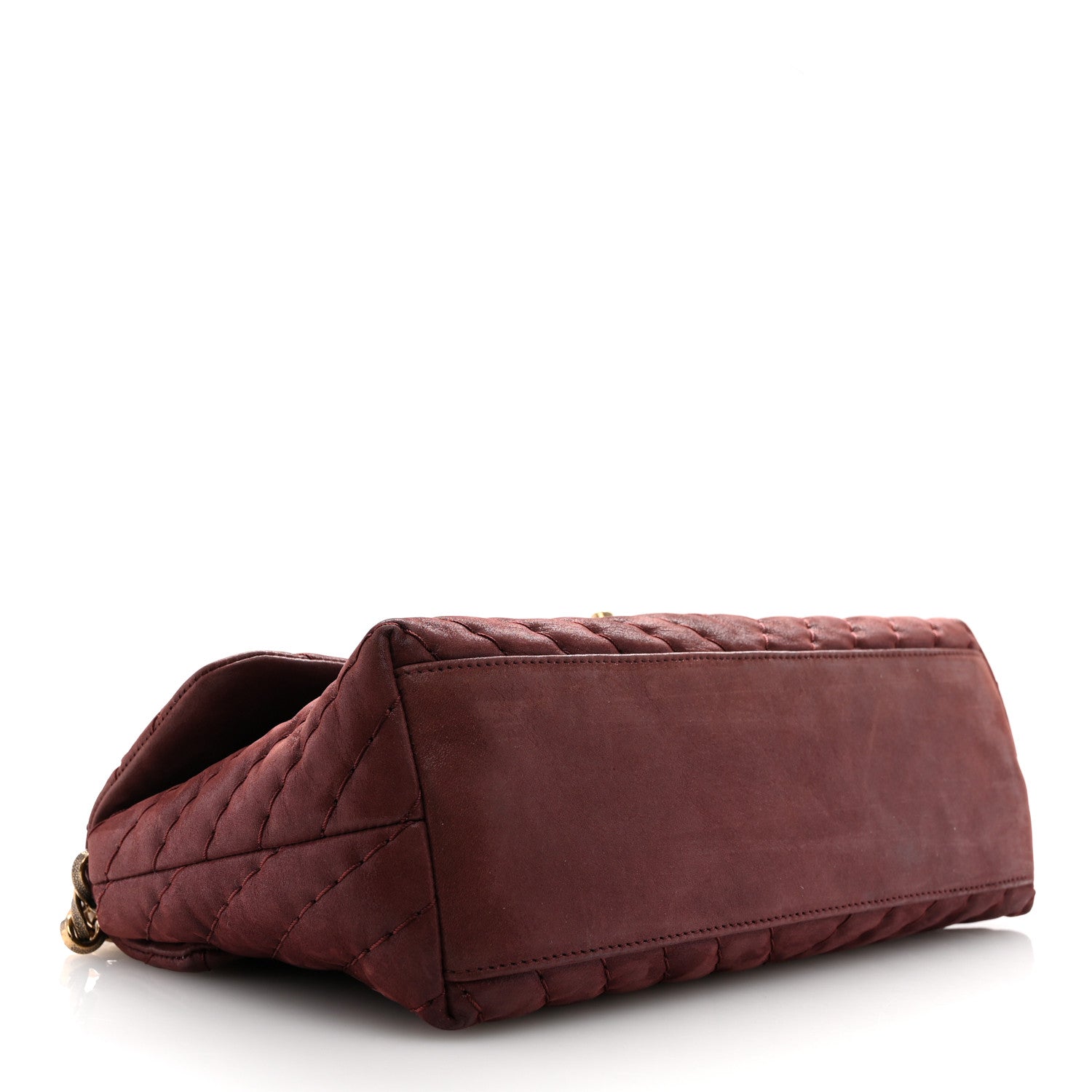 Chanel Iridescent Calfskin Surpique Chevron Flap Burgundy 4 of 13