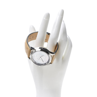 Gucci Stainless Steel Ostrich Mother of Pearl 38mm G-Timeless Cat Automatic Watch 2 of 8