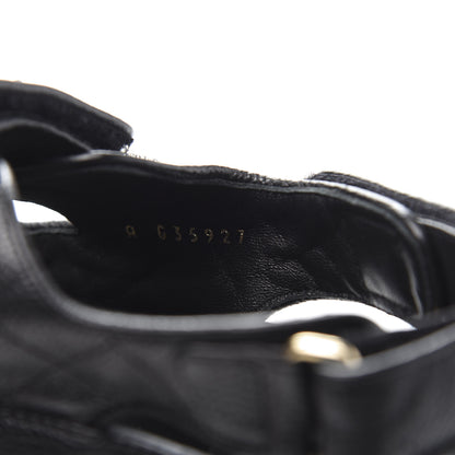 Chanel Grained Calfskin Velcro Dad Sandals 39 Black 8 of 9