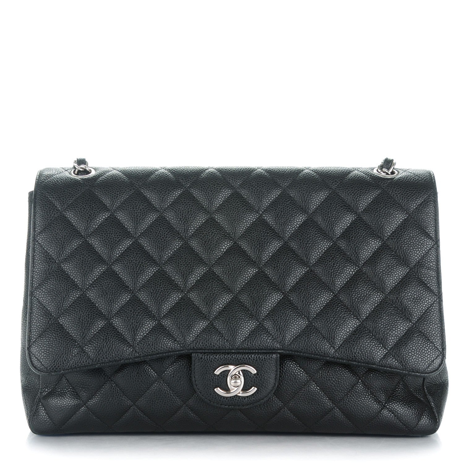 Chanel Caviar Quilted Jumbo Single Flap Black 1 of 10