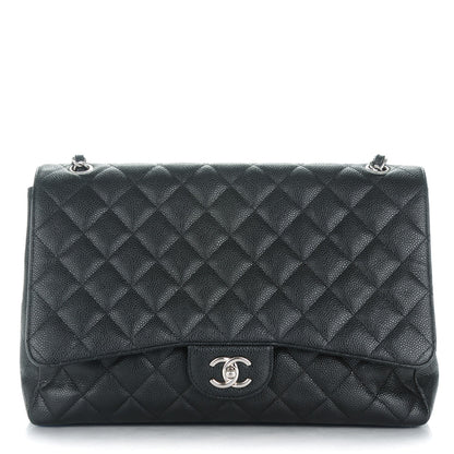 Chanel Caviar Quilted Jumbo Single Flap Black 1 of 10