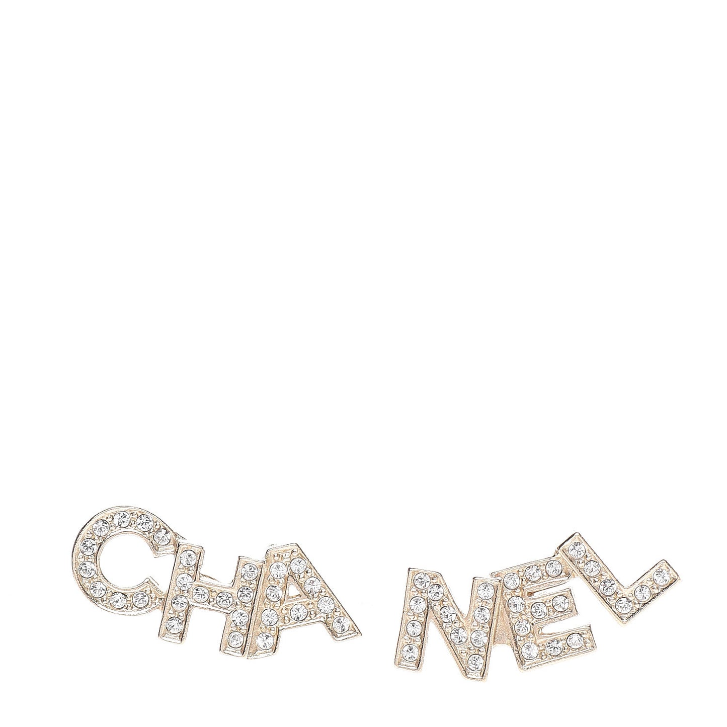 Crystal Pearl Signature Stud Earrings Gold