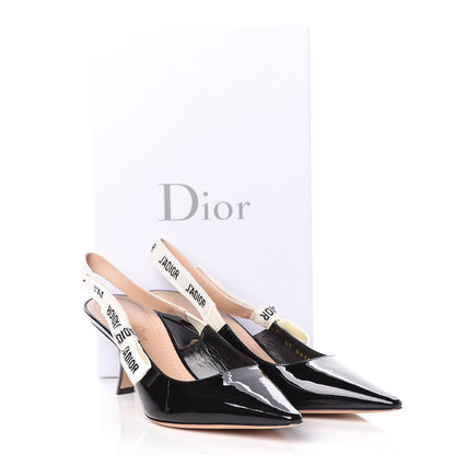 Christian Dior Patent Ribbon J'Adior Slingback 65mm Pumps 39.5 Black 11 of 11