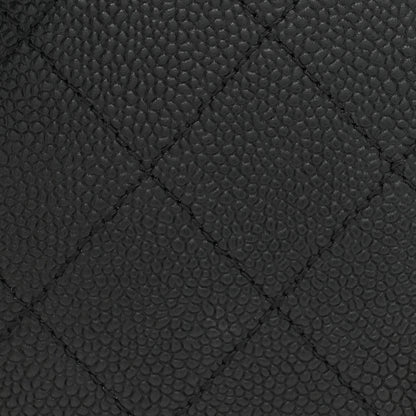 Chanel Caviar Diamond Stitched CC Medium Flap Bag Black 8 of 11