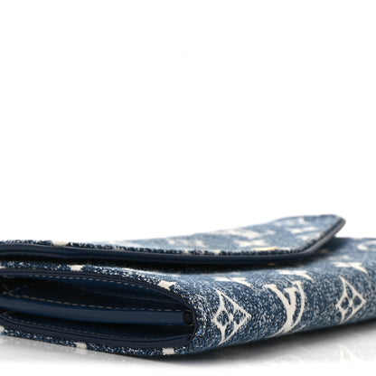 Louis Vuitton Monogram Jacquard Denim Sarah Wallet Bleu 8 of 9