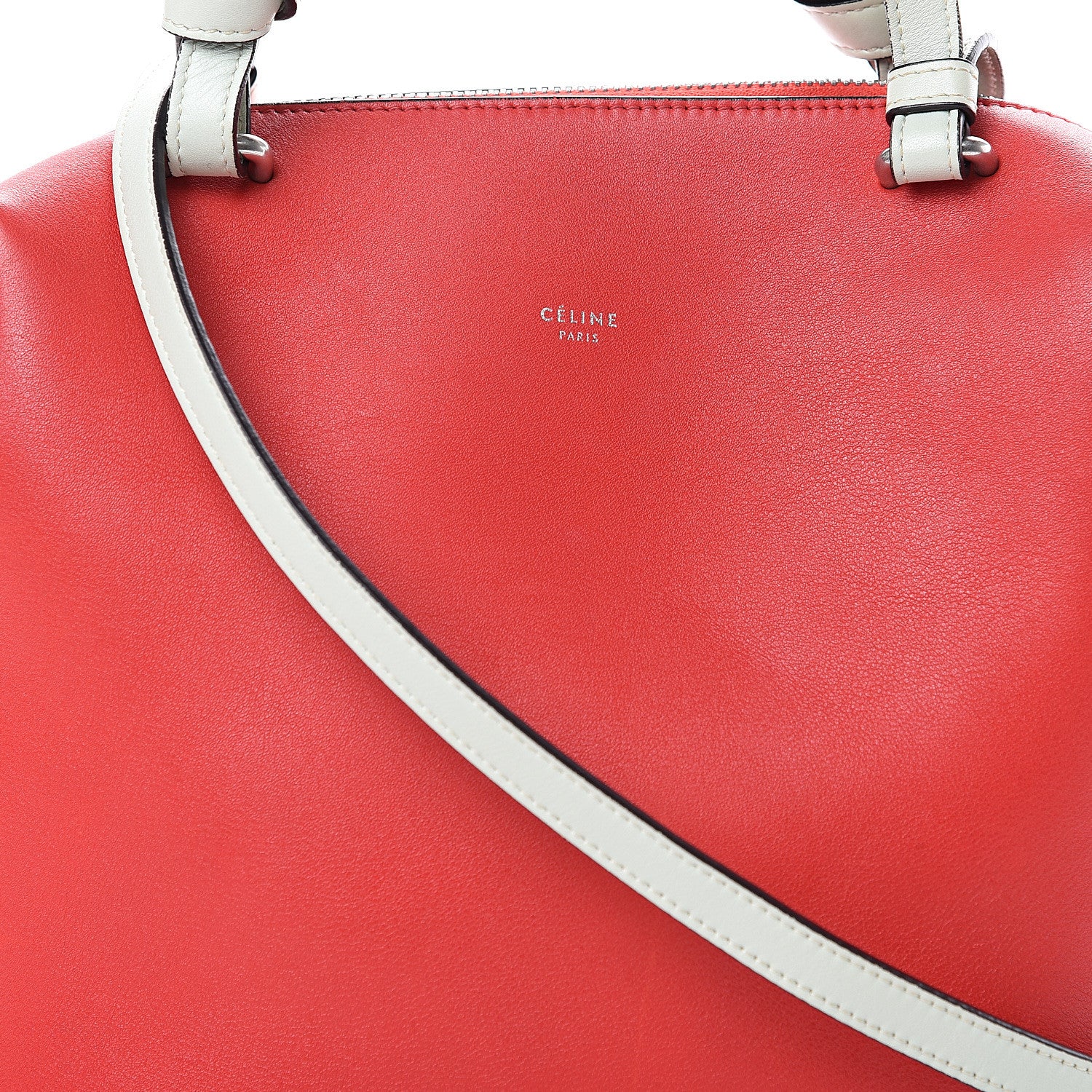 Celine Lambskin Small Soft Cube Satchel Bright Red 9 of 15