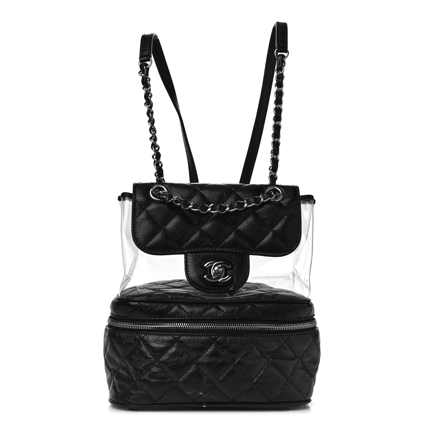 Chanel Crumpled Calfskin PVC Quilted Backpack Black 1035985 – FASHIONPHILE