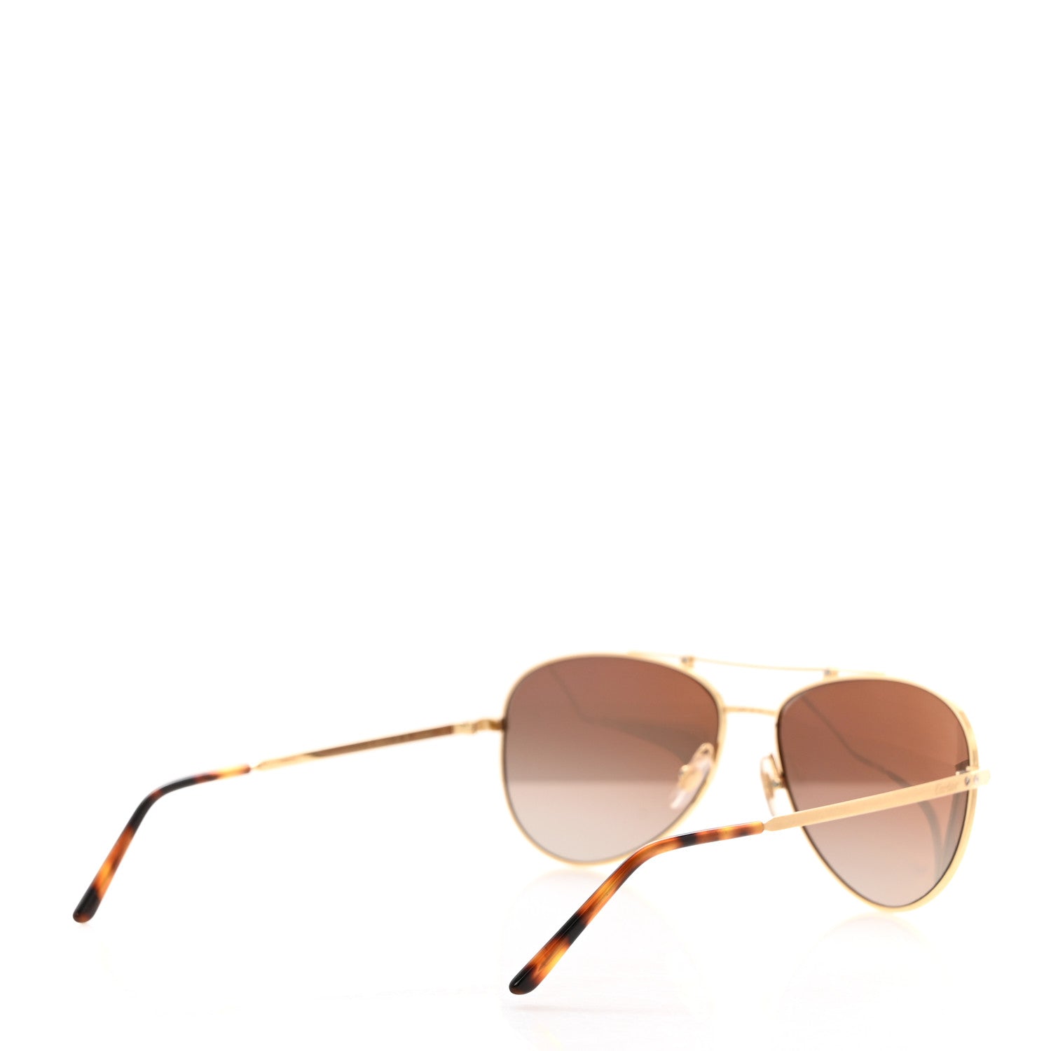 Cartier Santos CT0088S Aviator Sunglasses Gold 4 of 7