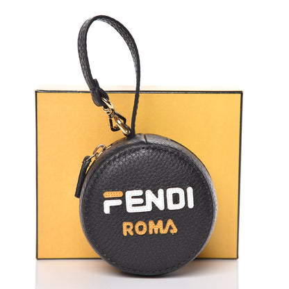 Fendi X FILA Calfskin Mania Backpack Help Bag Charm Black 12 of 12