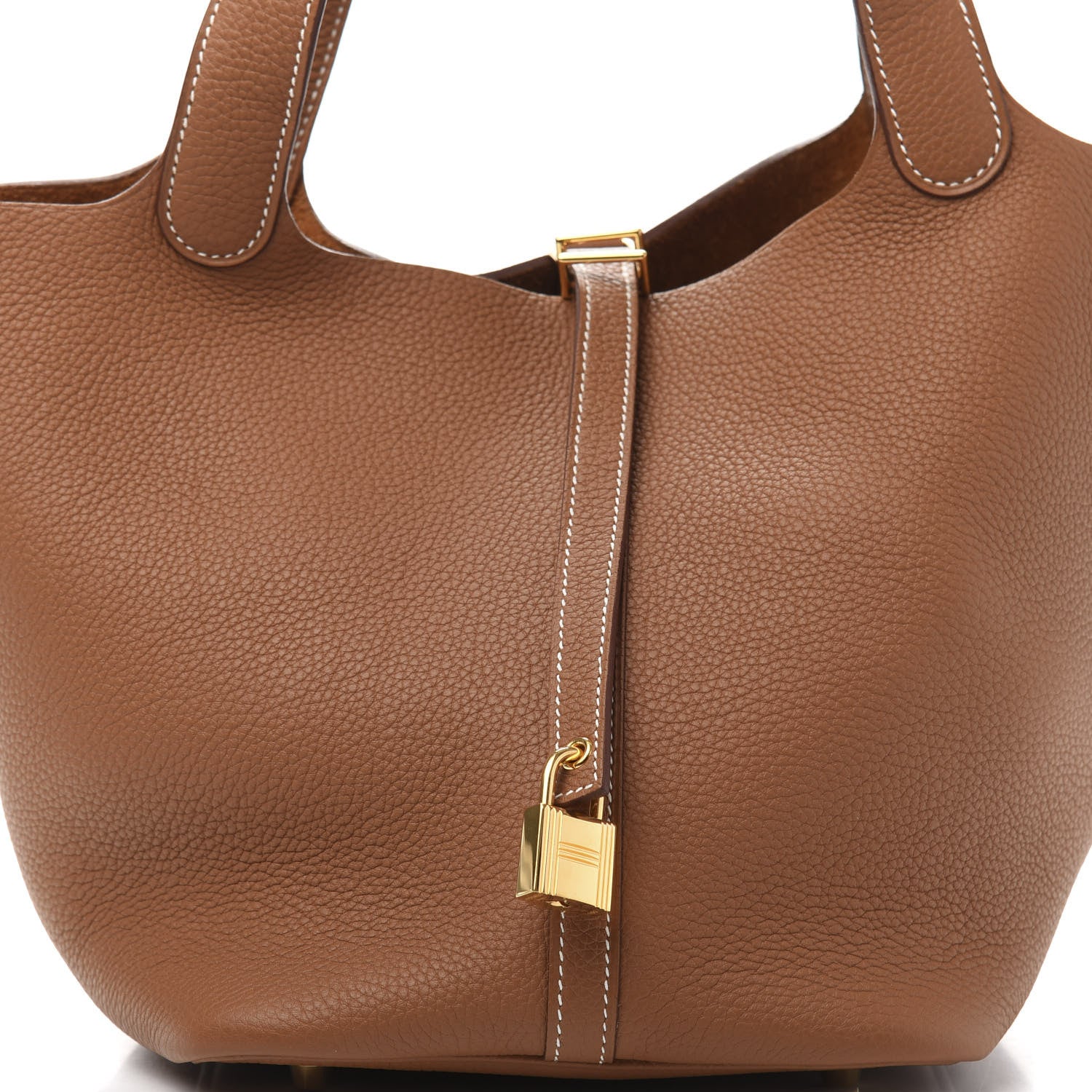 Hermes Taurillon Clemence Picotin Lock 22 MM Gold 10 of 11