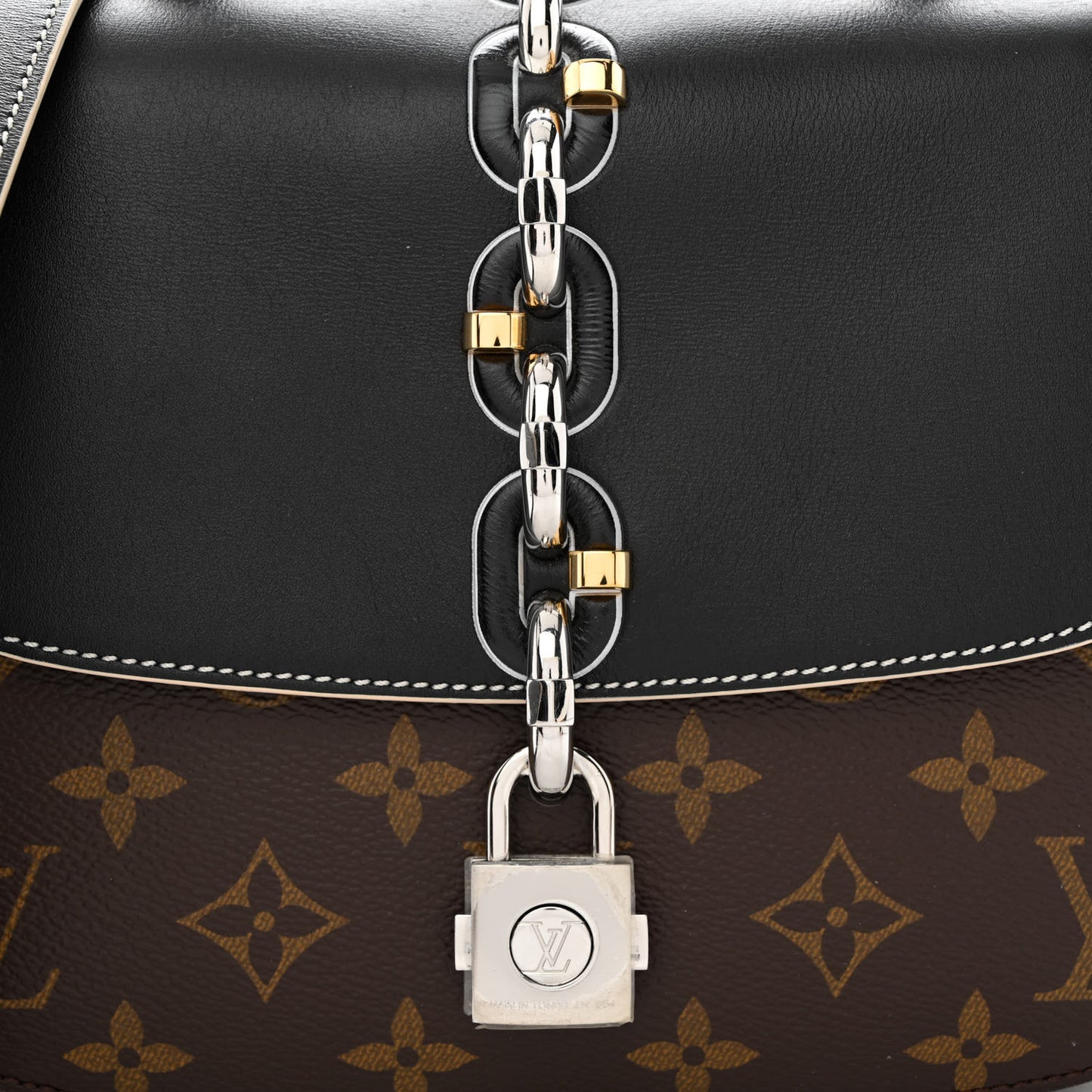 Calfskin Monogram Chain It Bag PM Black