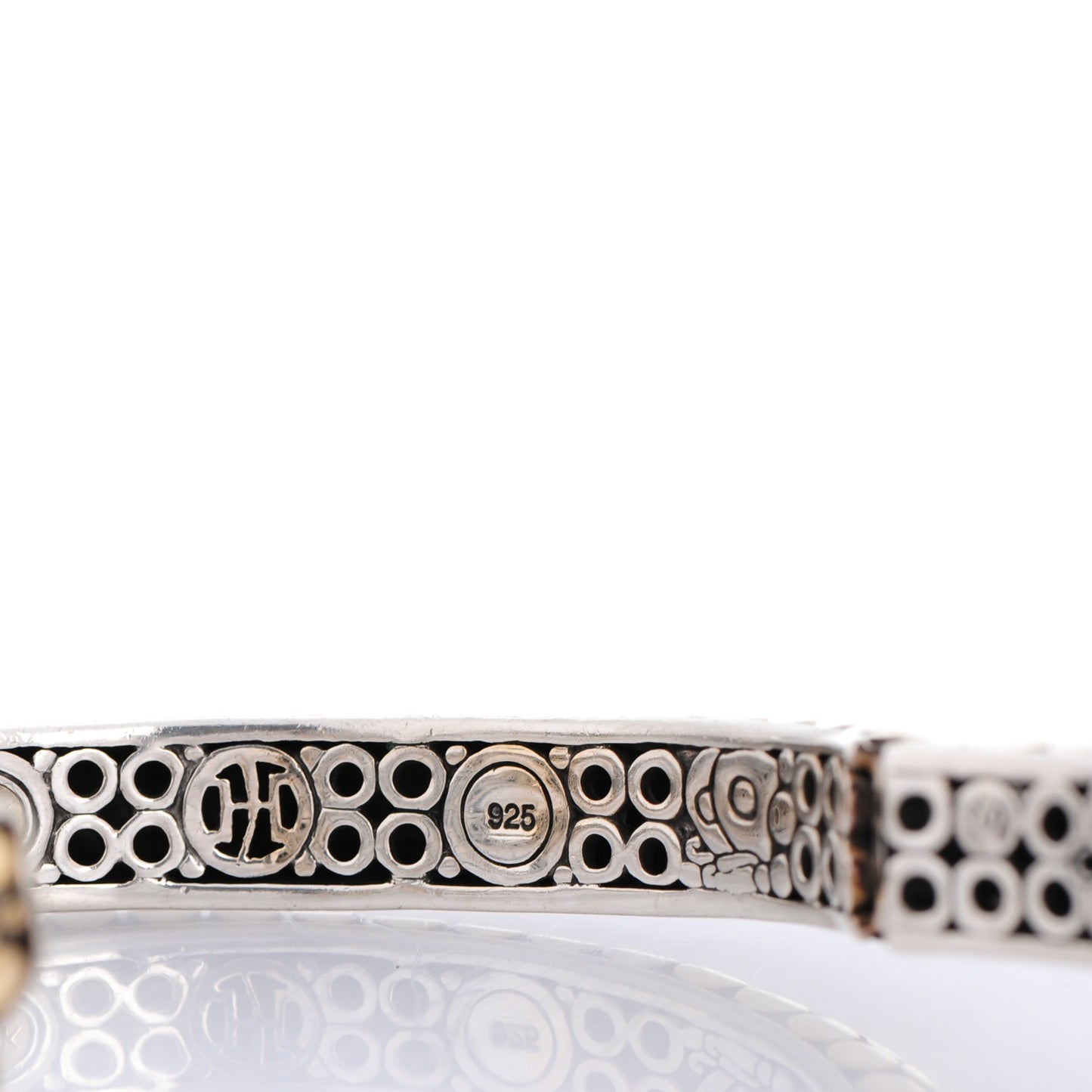 18K Yellow Gold Sterling Silver Ayu Frangipani Flower Cuff M