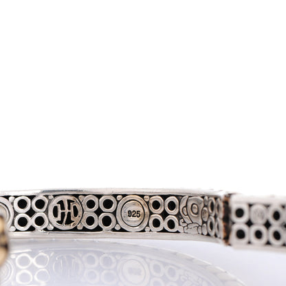 John Hardy 18K Yellow Gold Sterling Silver Ayu Frangipani Flower Cuff M 5 of 8
