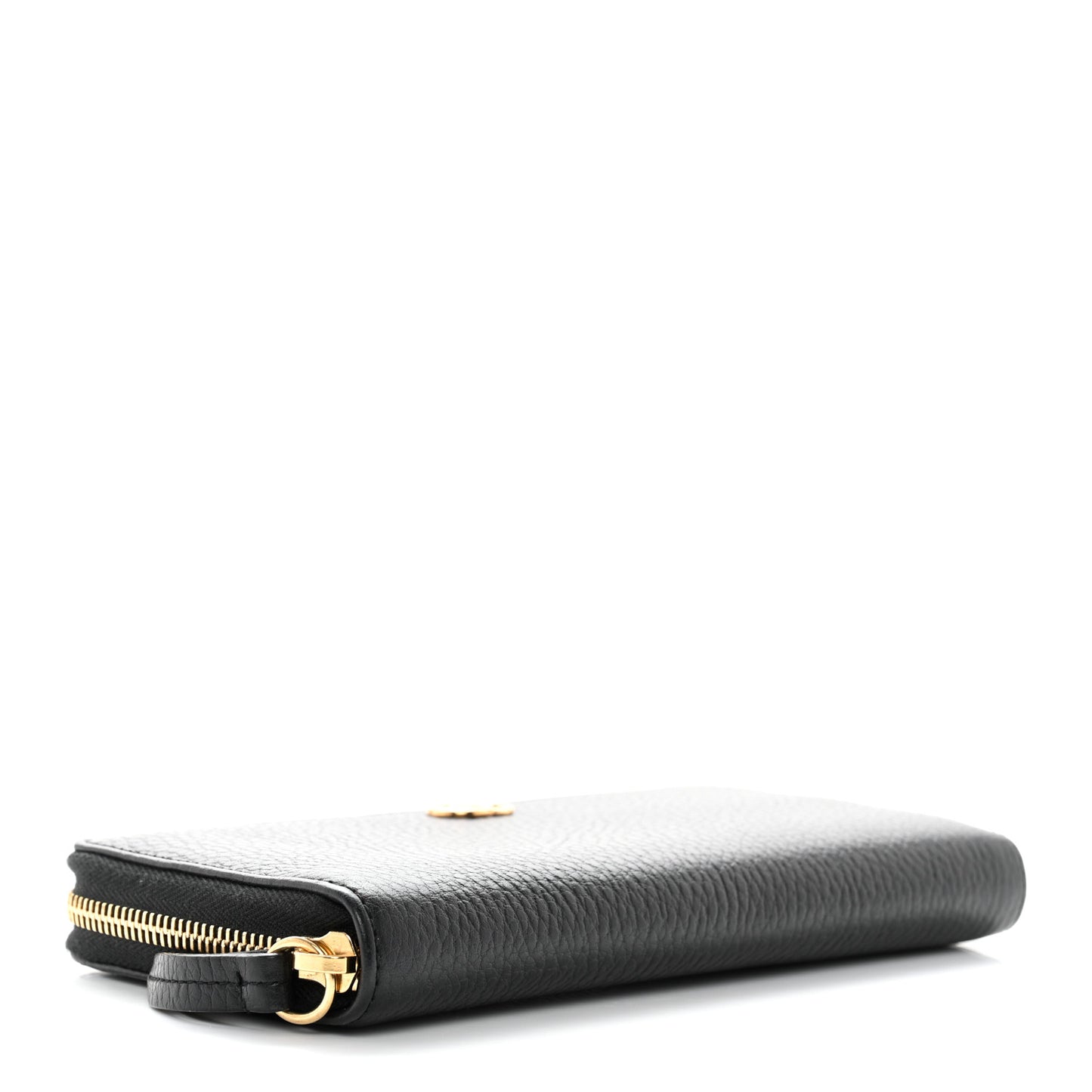 Dollar Calfskin GG Marmont Zip Around Wallet Black