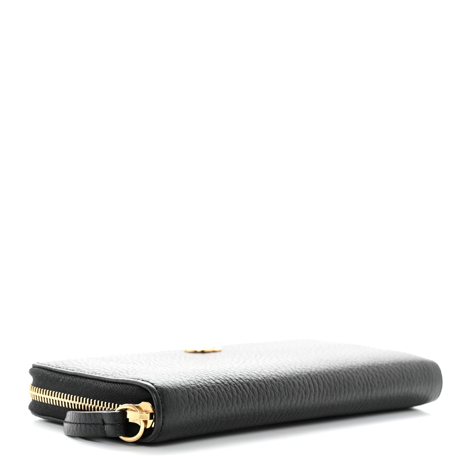 Gucci Dollar Calfskin GG Marmont Zip Around Wallet Black 4 of 7