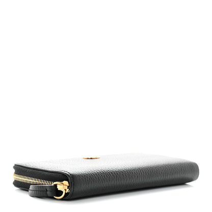 Gucci Dollar Calfskin GG Marmont Zip Around Wallet Black 4 of 7
