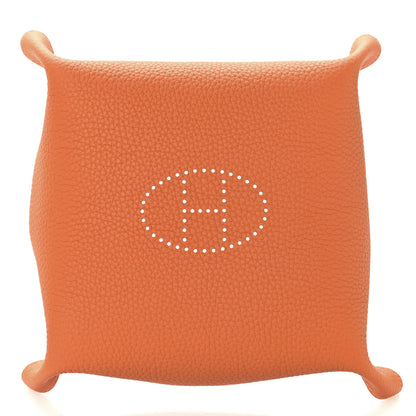 Hermes Taurillon Clemence Mises et Relances MM Change Tray Orange 2 of 5