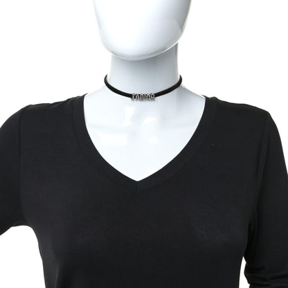 Christian Dior Velvet Crystal J’Adior Choker Necklace Black 4 of 12