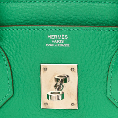 Hermes Taurillon Clemence Birkin 30 Menthe 5 of 11
