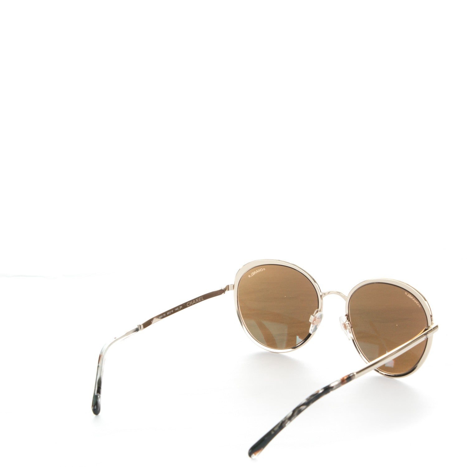 Chanel Round Signature Sunglasses 4206 Gold 3 of 6