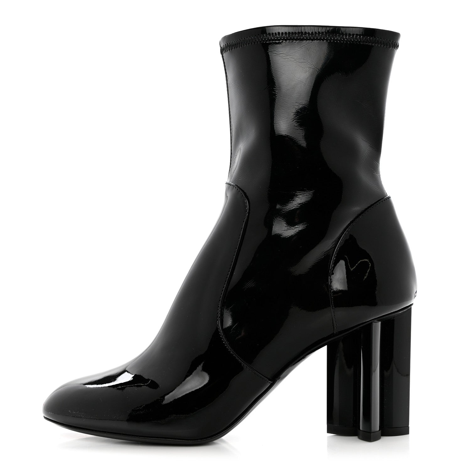 Louis Vuitton Patent Silhouette Ankle Boots 38 Black 1 of 11