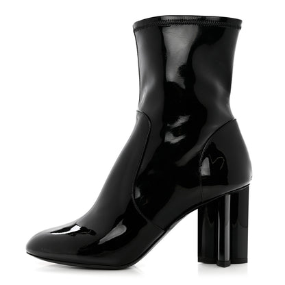 Louis Vuitton Patent Silhouette Ankle Boots 38 Black 1 of 11
