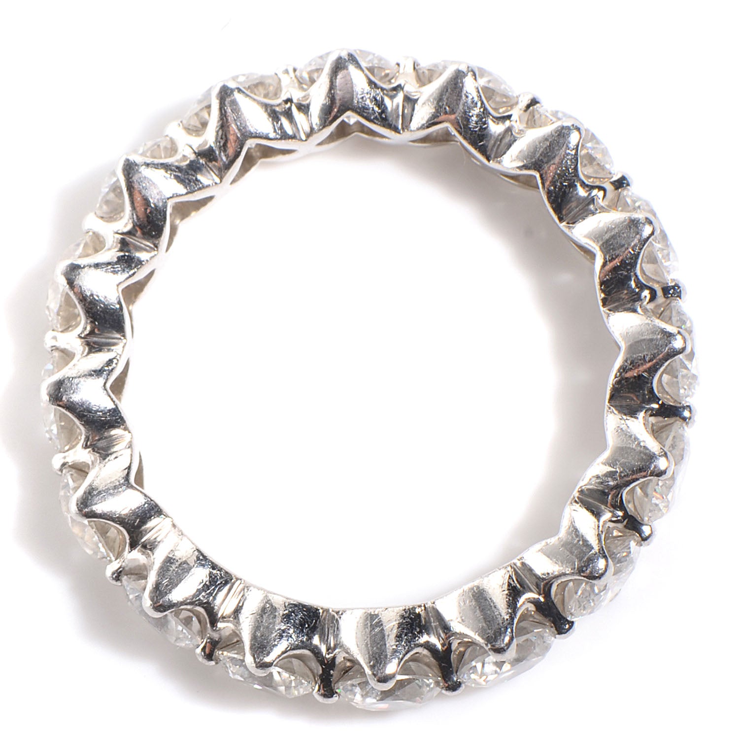 Cartier DE BEERS Diamond Platinum Allegria Eternity Ring Full Band Size 7.5 5 of 5