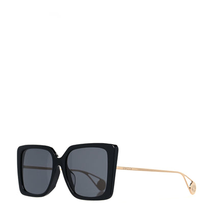 Gucci Acetate Oversize Square Frame GG0435S Sunglasses Black 1 of 6
