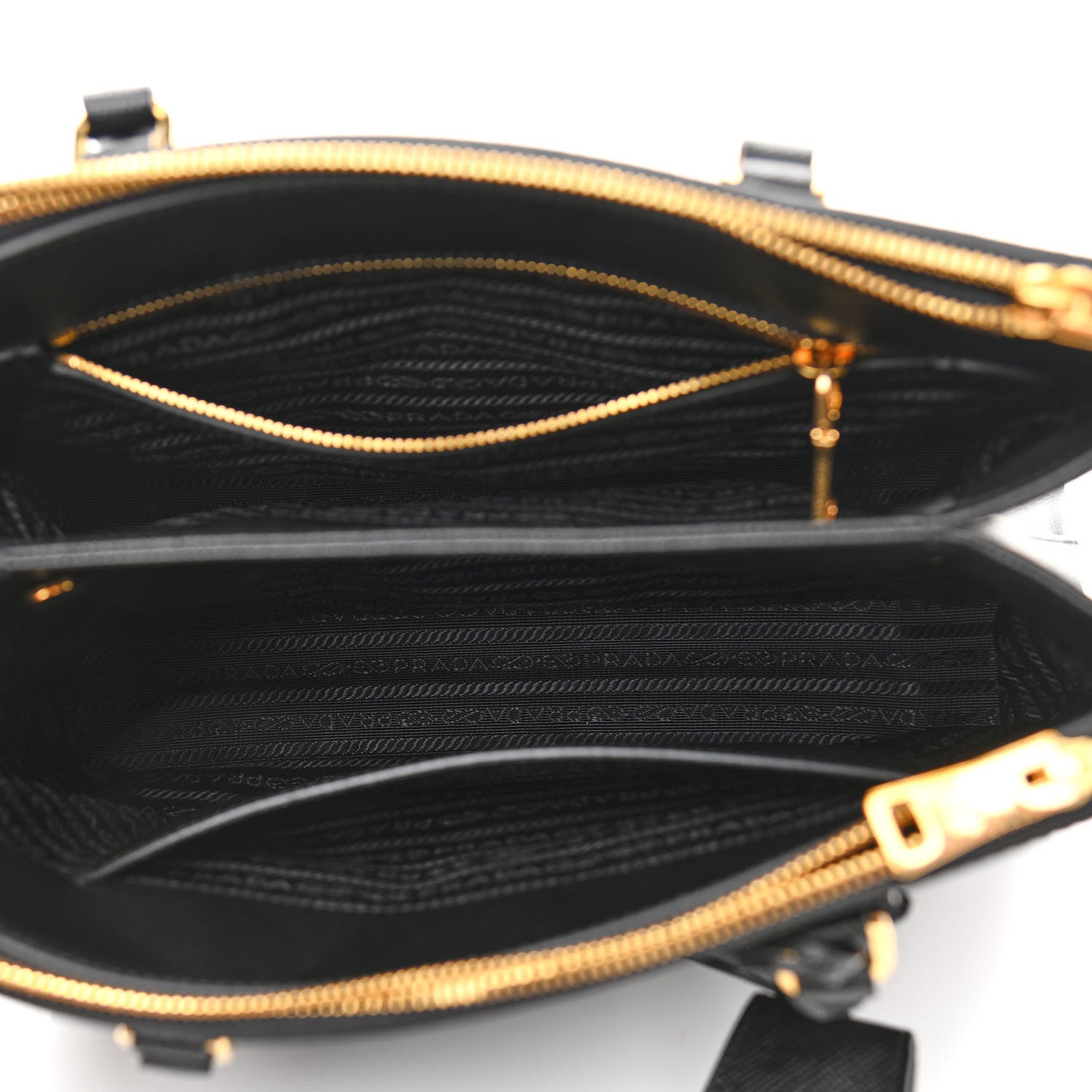 Prada Saffiano Cuir Medium Galleria Double Zip Tote Black 5 of 11