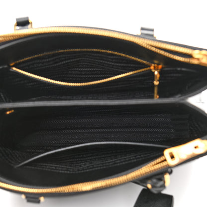 Prada Saffiano Cuir Medium Galleria Double Zip Tote Black 5 of 11