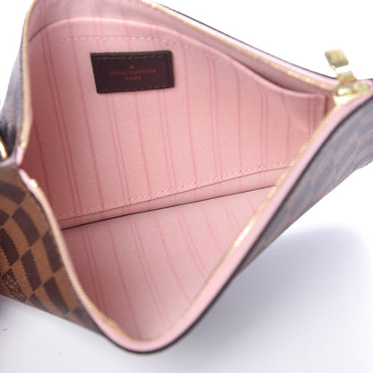 Louis Vuitton Damier Ebene Neverfull MM GM Pochette Rose Ballerine 21 of 24