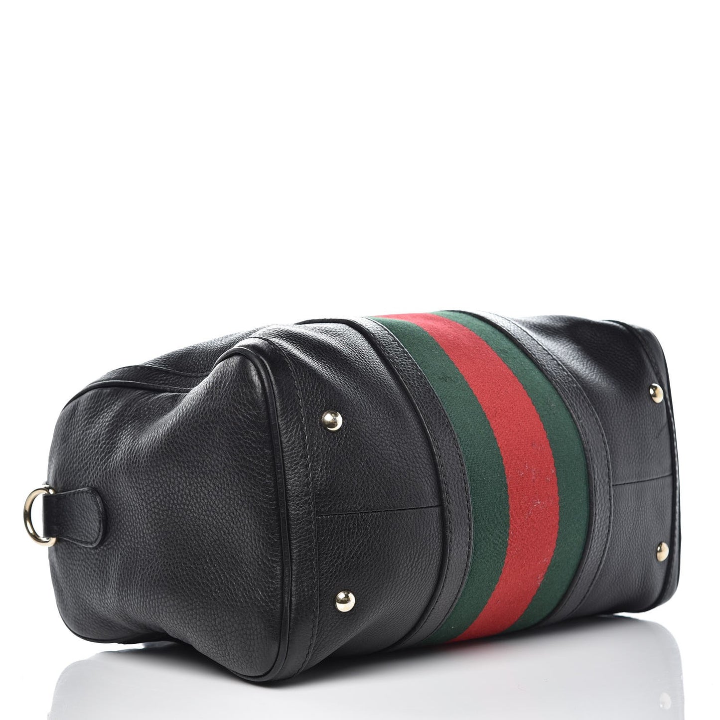 Calfskin Vintage Web Medium Boston Black