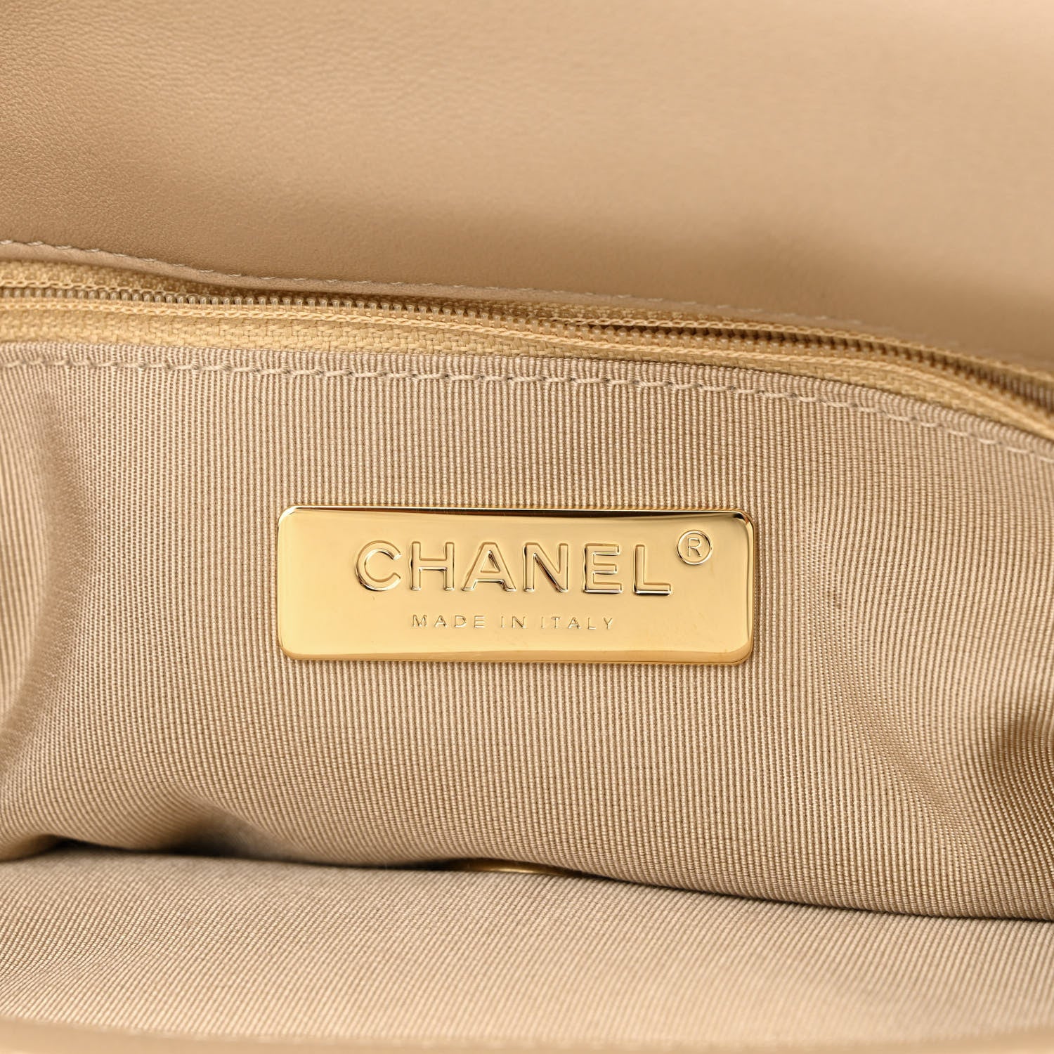 Chanel Lambskin Quilted Medium Chanel 19 Flap Dark Beige 6 of 11