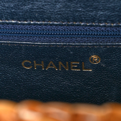 Chanel Denim Rattan Basket Shoulder Bag Blue 6 of 10