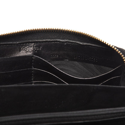 Saint Laurent Patent Y-Mail Zip Around Wallet Black 7 of 10