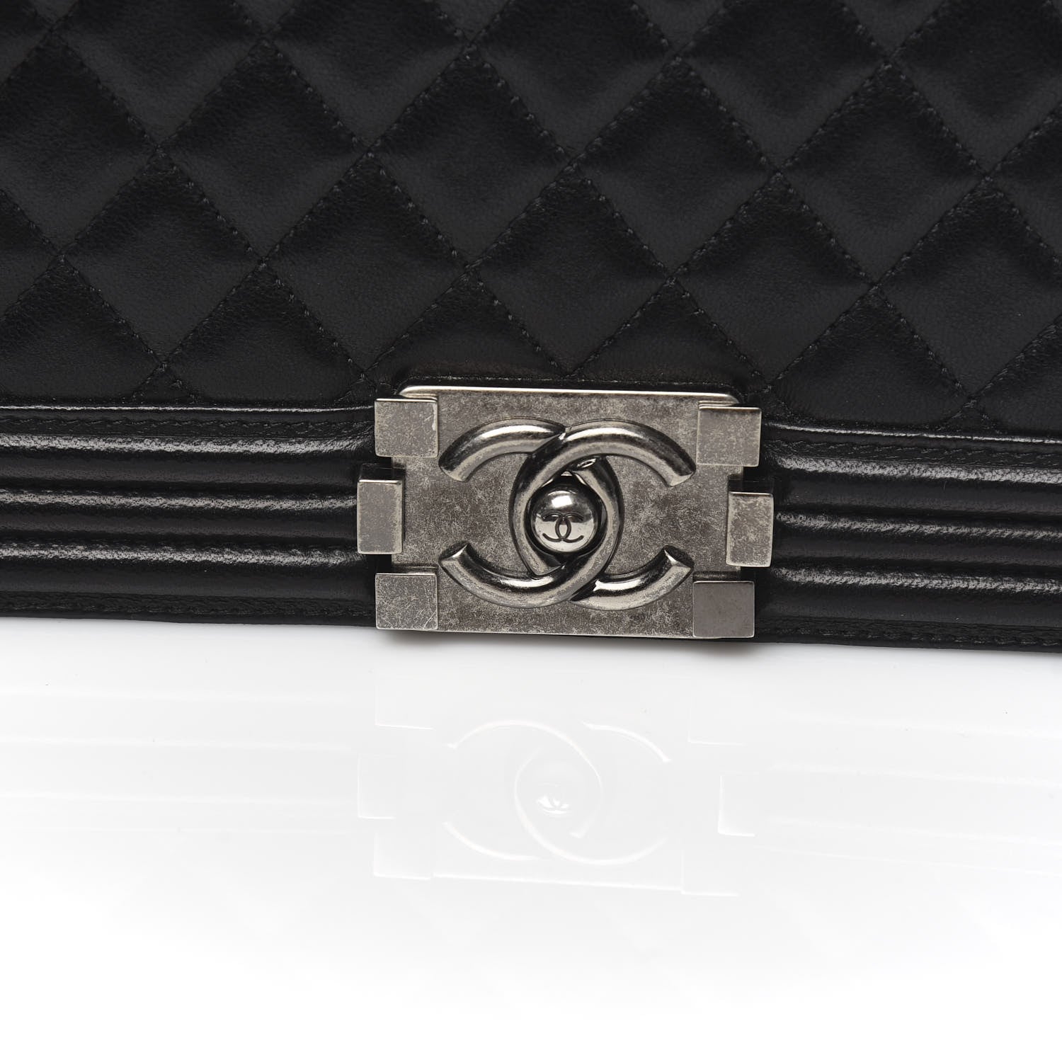 Chanel Calfskin Quilted Medium Boy Flap Black 11 of 11