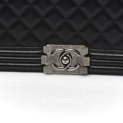 Chanel Calfskin Quilted Medium Boy Flap Black 11 of 11