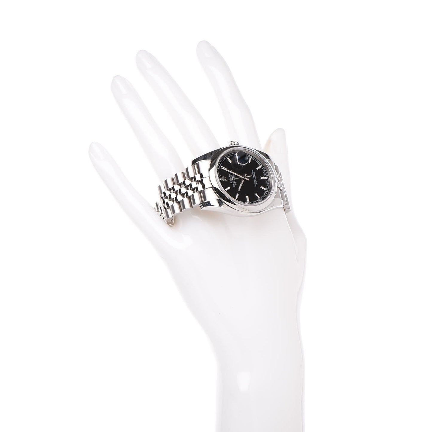 Stainless Steel 36mm Oyster Perpetual Datejust Watch Black 116200